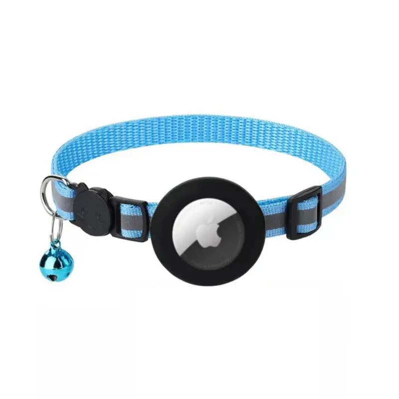 AirTag Halsband für Katzen – Reflektierendes Anti-Lost Halsband mit Schutzcase | Sicheres Tracker-Halsband für Katzen & Hunde PawPaw