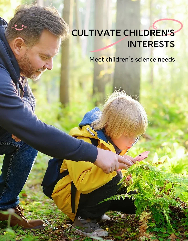 🔬 Mini Kids Optical Microscope – 500X Kinder-Mikroskop mit Foto- & Video-Funktion | Wissenschaft & Lernspielzeug für kleine Entdecker