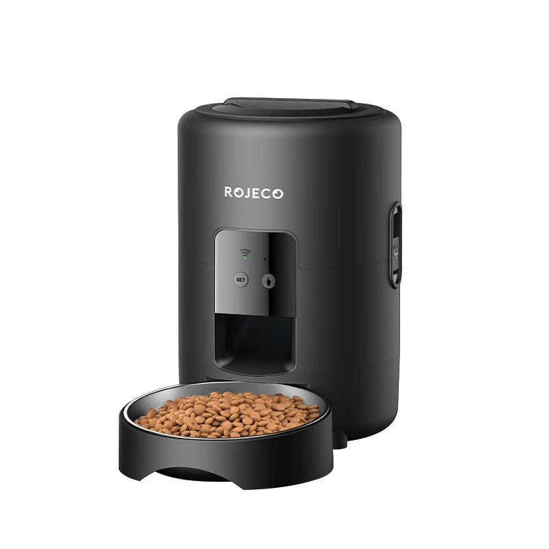 ROJECO 🐾 Smart Automatic Pet Feeder 2L – Intelligenter Futterautomat für Katzen & Hunde (APP & Tastensteuerung)