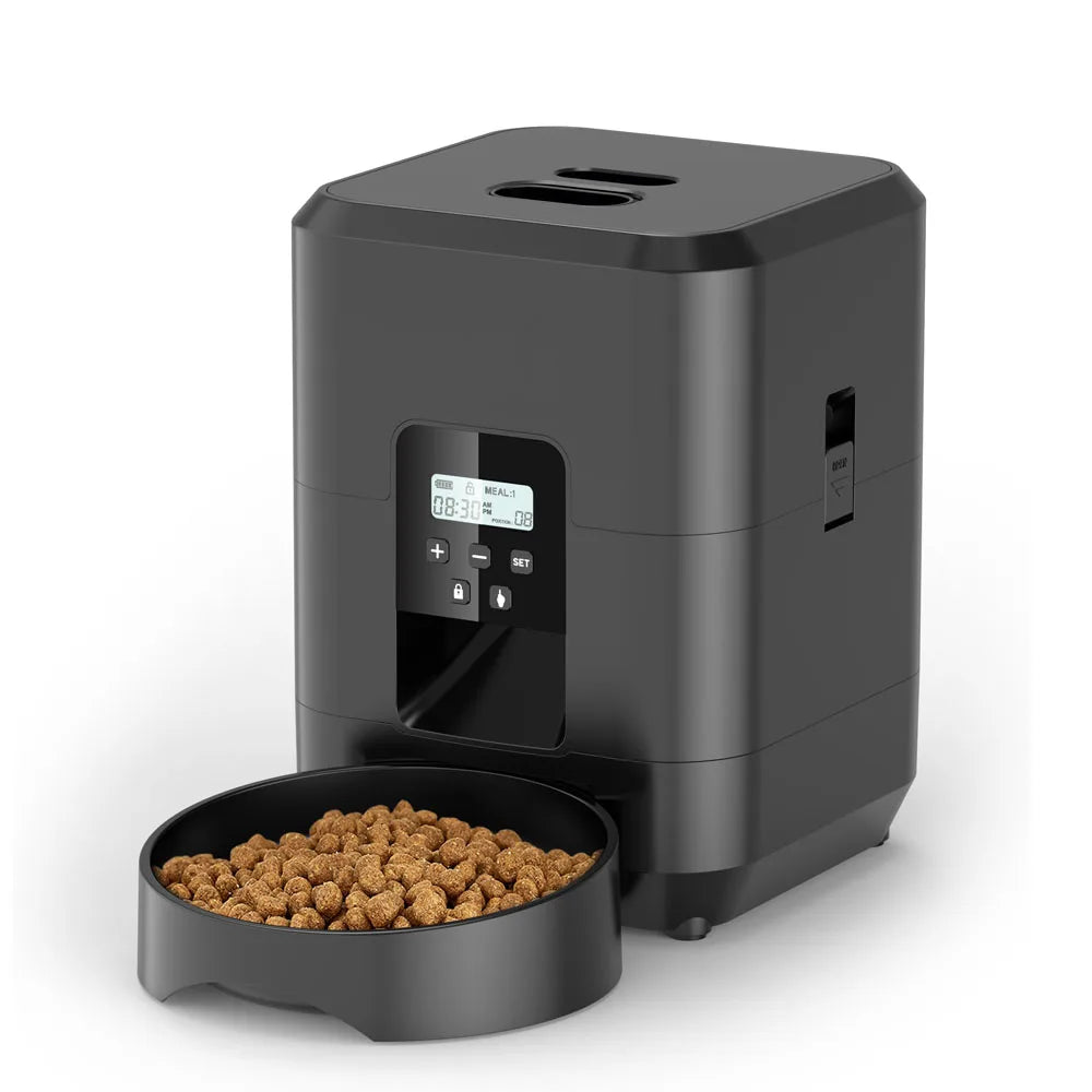 Smart Automatic Pet Feeder – Timer & Portionskontrolle | Automatischer Katzen- & Hundefutterspender | Slow-Feeding Bowl & 2.4G WiFi/Buttons-Modell