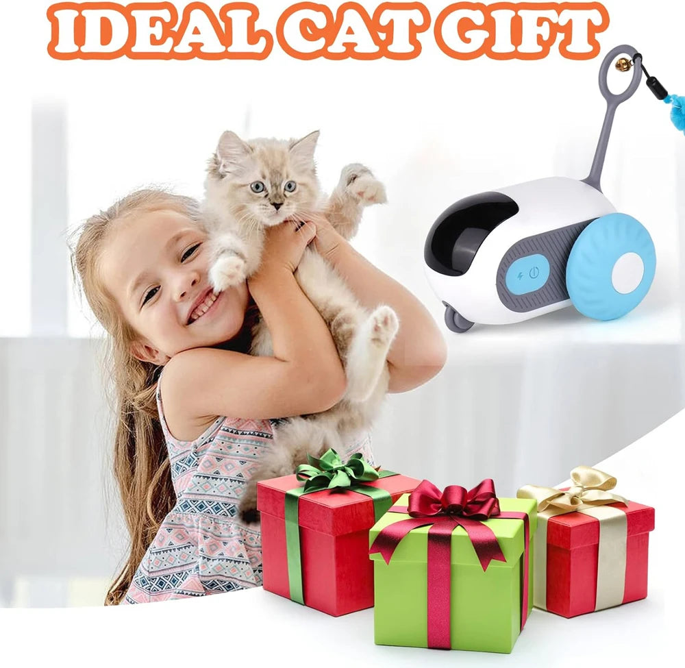 🐾 Smart Automatic Cat Toy Car – 2 Modi | Ferngesteuertes & automatisches Katzen-Spielauto für Jagdspaß & Training