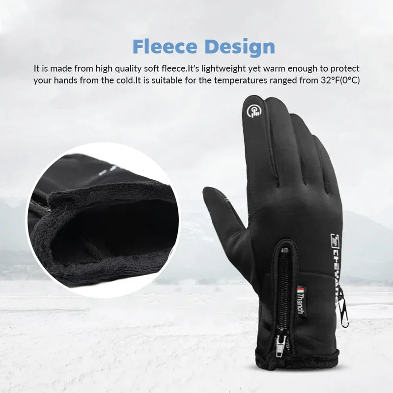 🧤 Waterproof Winter Thermal Gloves – Warme Touchscreen-Handschuhe | Winddicht, rutschfest & ideal für Schnee, Sport & Motorrad