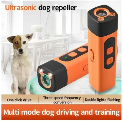 2025 Ultrasonic Dog Repeller – Wiederaufladbares Anti-Bellen & Hunde-Training Gerät | 25 kHz Ultraschall, LED-Taschenlampe & Sicherer Tier-Deterrent