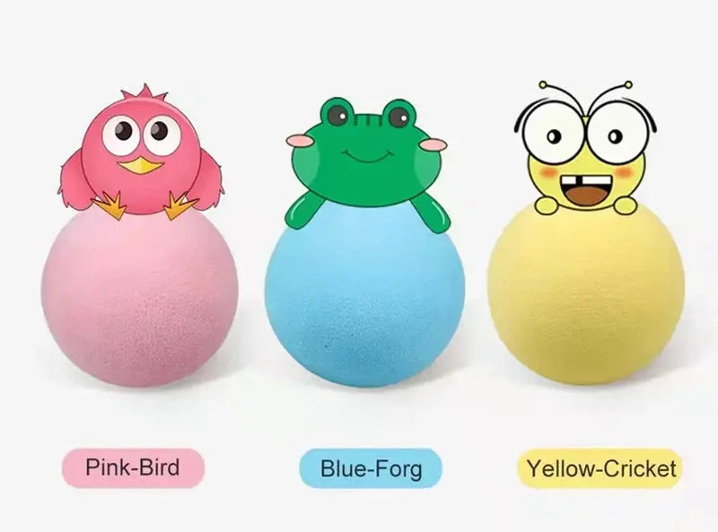 Interaktiver Katzenball mit Sound & Katzenminze – Elektrisches Plüsch-Spielzeug für Katzen | Smart Pet Toy für Kitten & Erwachsene Katzen PawPaw