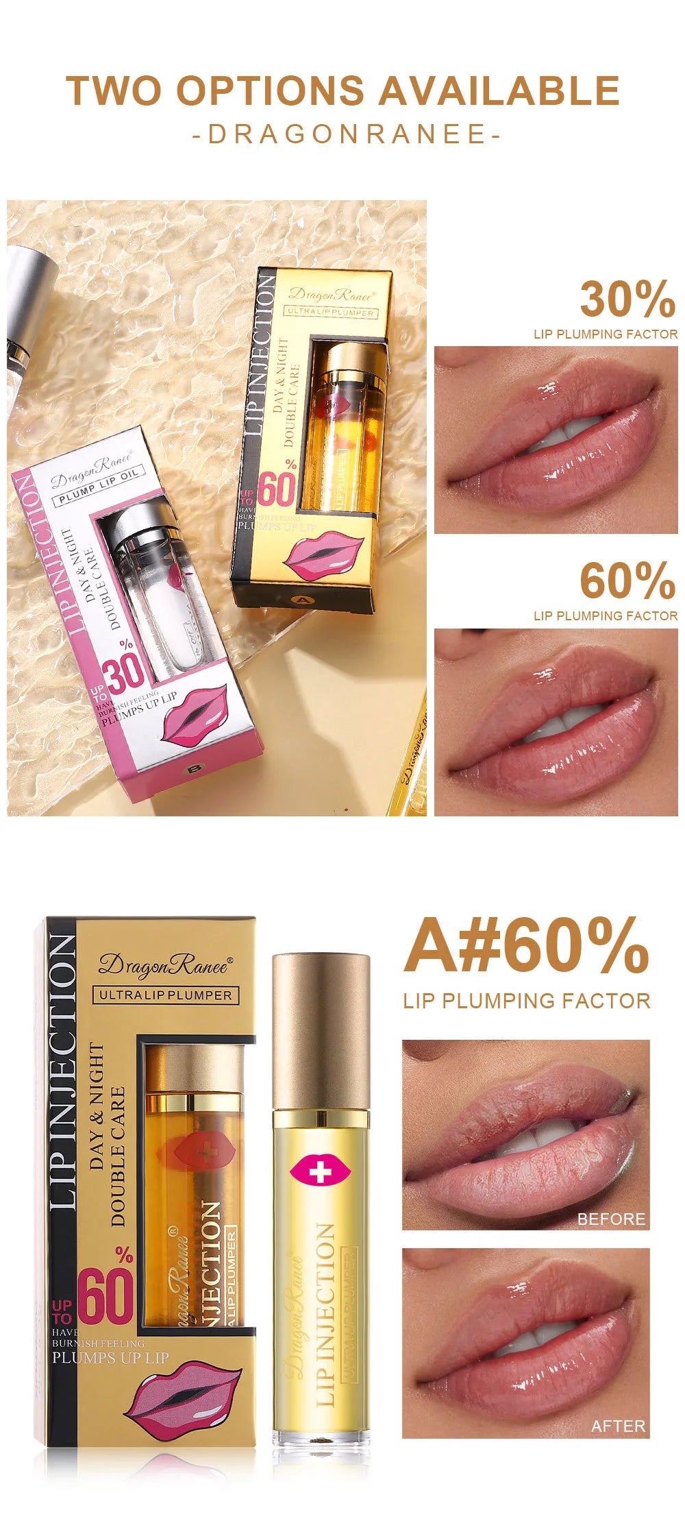 💋 Volumizing Lip Plumper Serum – Sofort-Aufpolsterndes Lipgloss für volle Lippen | Feuchtigkeit, Glanz & Reduzierung feiner Linien