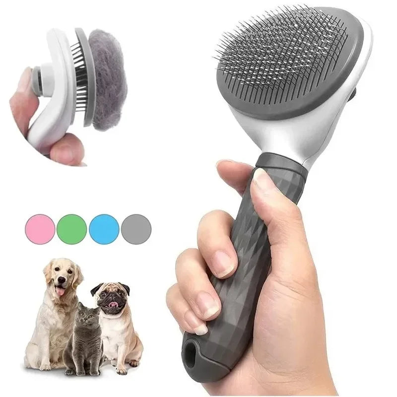🐾 Self-Cleaning Pet Grooming Brush – Selbstreinigende Fellbürste für Hunde & Katzen | Sanfter Haarentfernungs-Kamm für alle Felltypen