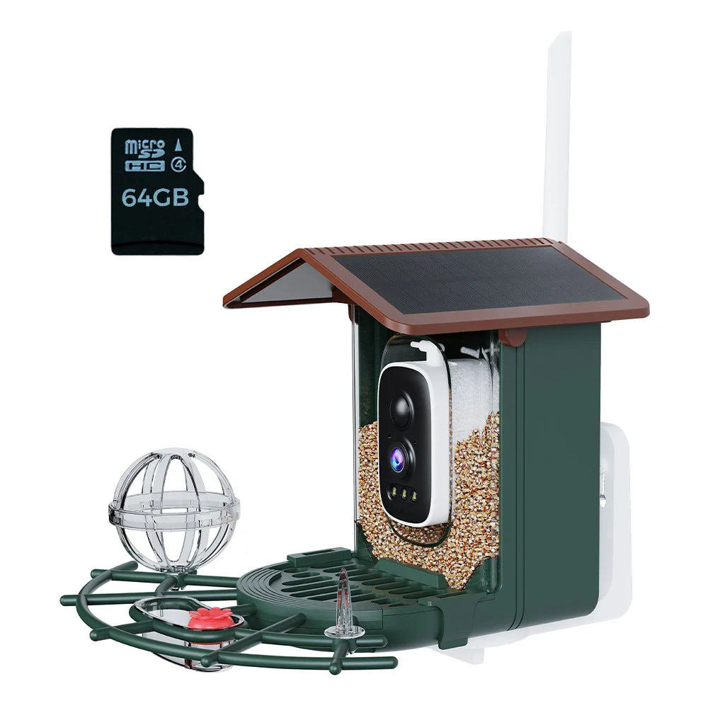 🦜 Solar Bird Feeder Camera – 4MP 2K HD Vogelhaus-Kamera mit WiFi, Nachtsicht & Bewegungserkennung | Solar Betrieben für Birdwatching