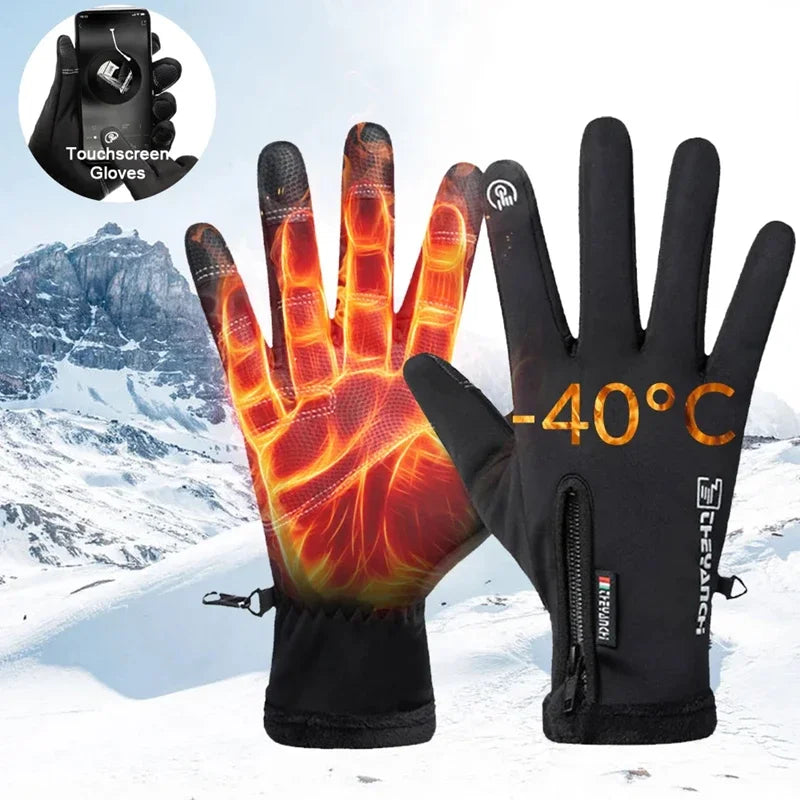 🧤 Waterproof Winter Thermal Gloves – Warme Touchscreen-Handschuhe | Winddicht, rutschfest & ideal für Schnee, Sport & Motorrad