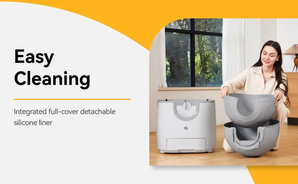 🐾 Self-Cleaning Cat Litter Box – Offene XXL Katzentoilette mit automatischer Reinigung & Sicherheits-Sensoren | Für Mehrkatzen-Haushalte