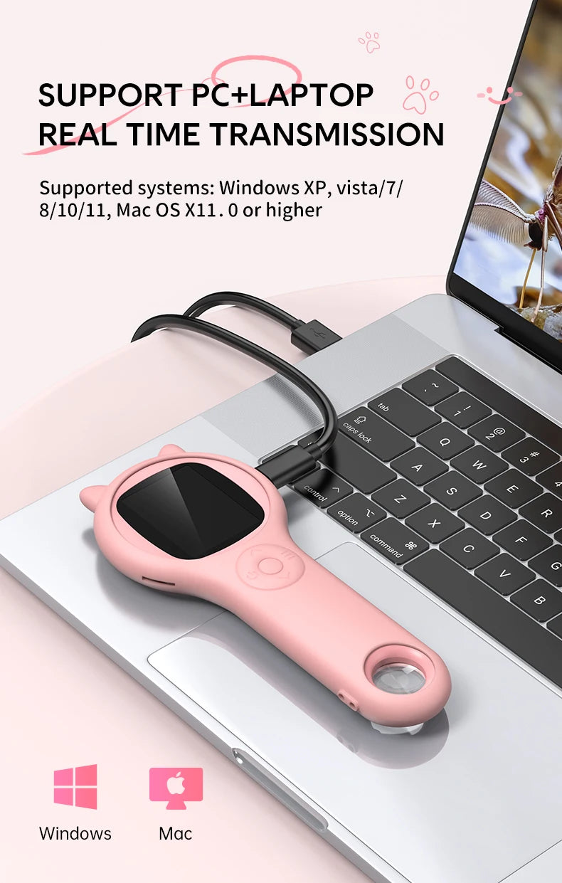 🔬 Mini Kids Optical Microscope – 500X Kinder-Mikroskop mit Foto- & Video-Funktion | Wissenschaft & Lernspielzeug für kleine Entdecker