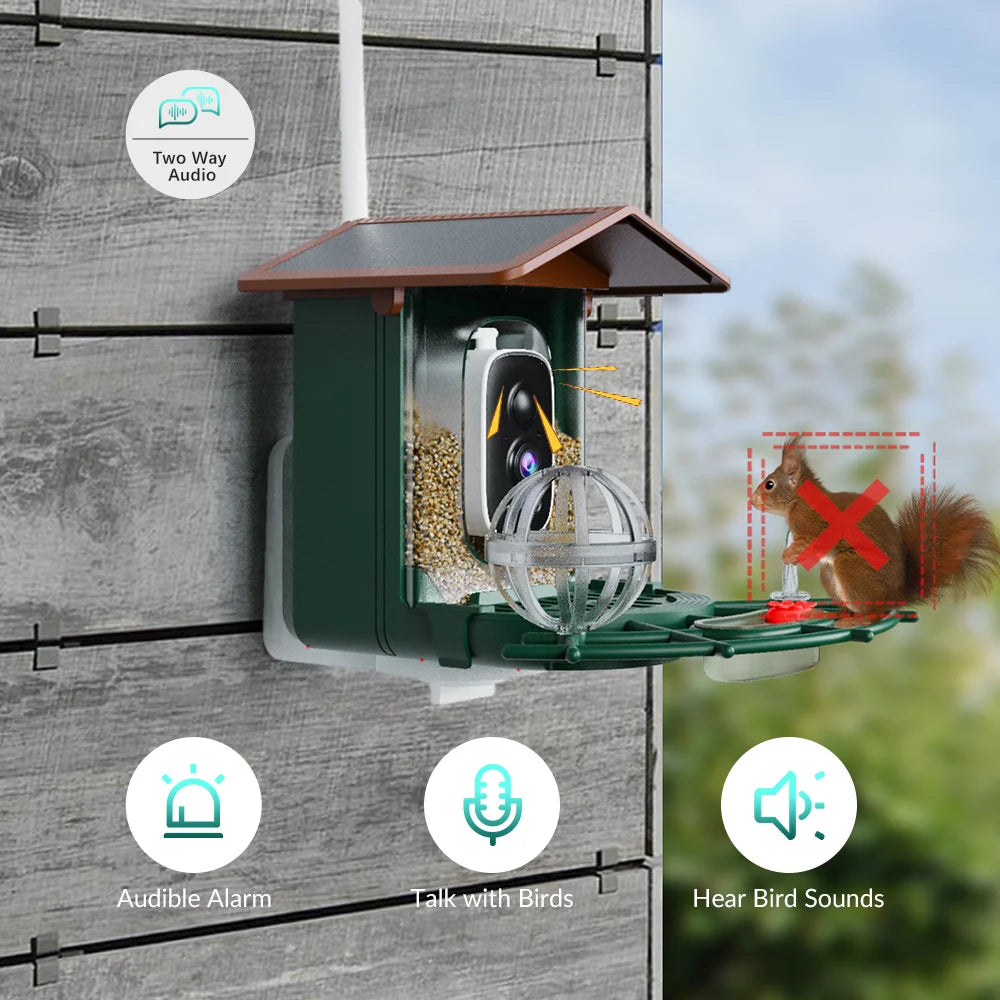 🦜 Solar Bird Feeder Camera – 4MP 2K HD Vogelhaus-Kamera mit WiFi, Nachtsicht & Bewegungserkennung | Solar Betrieben für Birdwatching