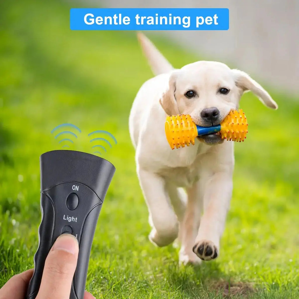 Ultraschall Hundeabwehr Gerät – LED & Laser Anti-Bell-Tool | Handliches Trainingsgerät gegen Bellen & zur Hundekontrolle PawPaw