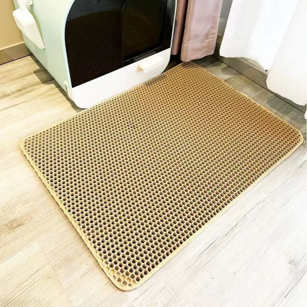 🐾 Extra Large Cat Litter Mat – XXL Katzenstreumatte | 2-lagig, wasserdicht, rutschfest & waschbar – Anti-Streu Bodenmatte für Katzentoiletten