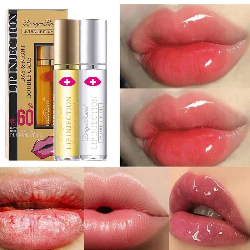 💋 Volumizing Lip Plumper Serum – Sofort-Aufpolsterndes Lipgloss für volle Lippen | Feuchtigkeit, Glanz & Reduzierung feiner Linien