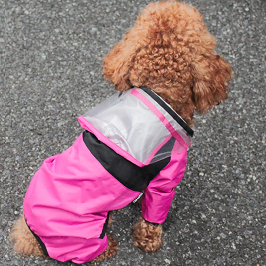 🐾 Waterproof Dog Raincoat – Hunde-Regenmantel „The Dog Face“ | Wasserfester Overall für kleine & mittelgroße Hunde