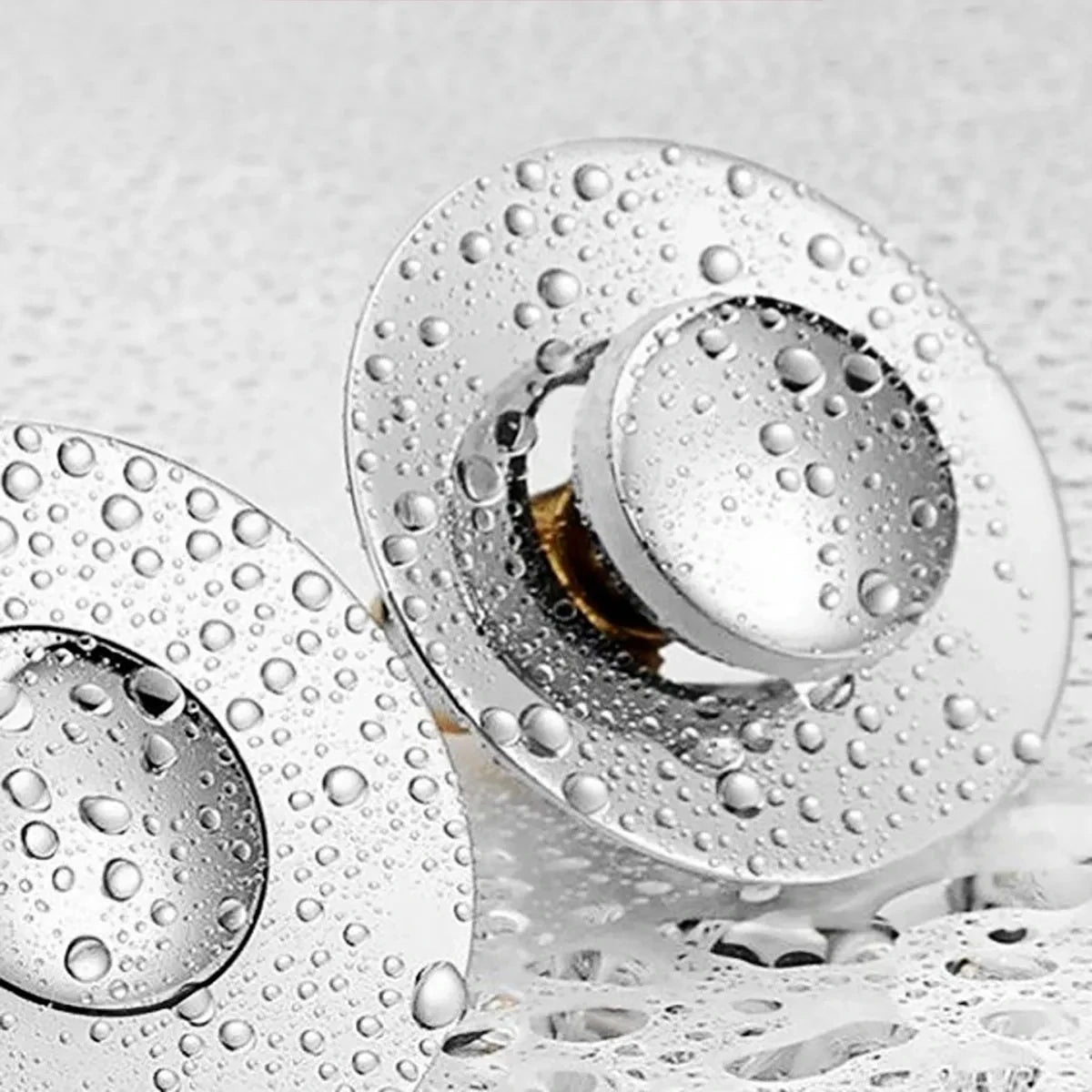 Universal Pop-Up Abflussstopfen – Selbstreinigender Rebound Drain Plug mit Haarfänger | Waschbecken-Stopper aus Chrom, Anti-Verstopfung & Einfache Push-Bedienung