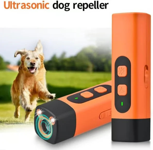 2025 Ultrasonic Dog Repeller – Wiederaufladbares Anti-Bellen & Hunde-Training Gerät | 25 kHz Ultraschall, LED-Taschenlampe & Sicherer Tier-Deterrent