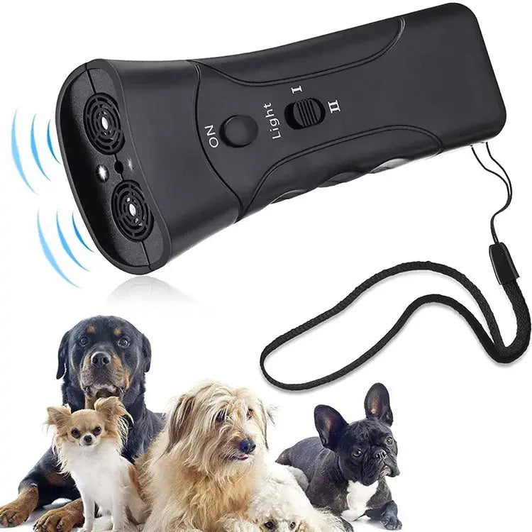 Ultraschall Hundeabwehr Gerät – LED & Laser Anti-Bell-Tool | Handliches Trainingsgerät gegen Bellen & zur Hundekontrolle PawPaw