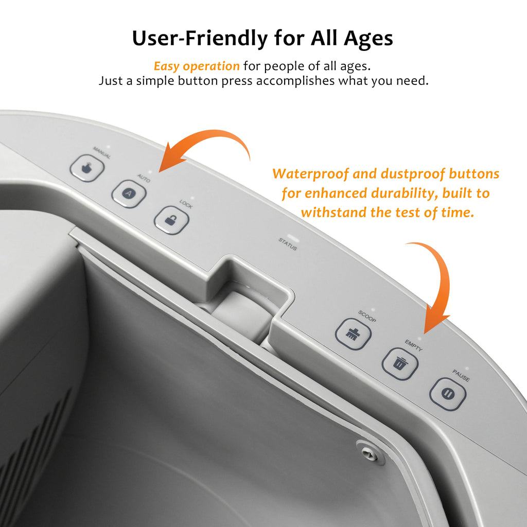 🐾 Self-Cleaning Cat Litter Box – Offene XXL Katzentoilette mit automatischer Reinigung & Sicherheits-Sensoren | Für Mehrkatzen-Haushalte