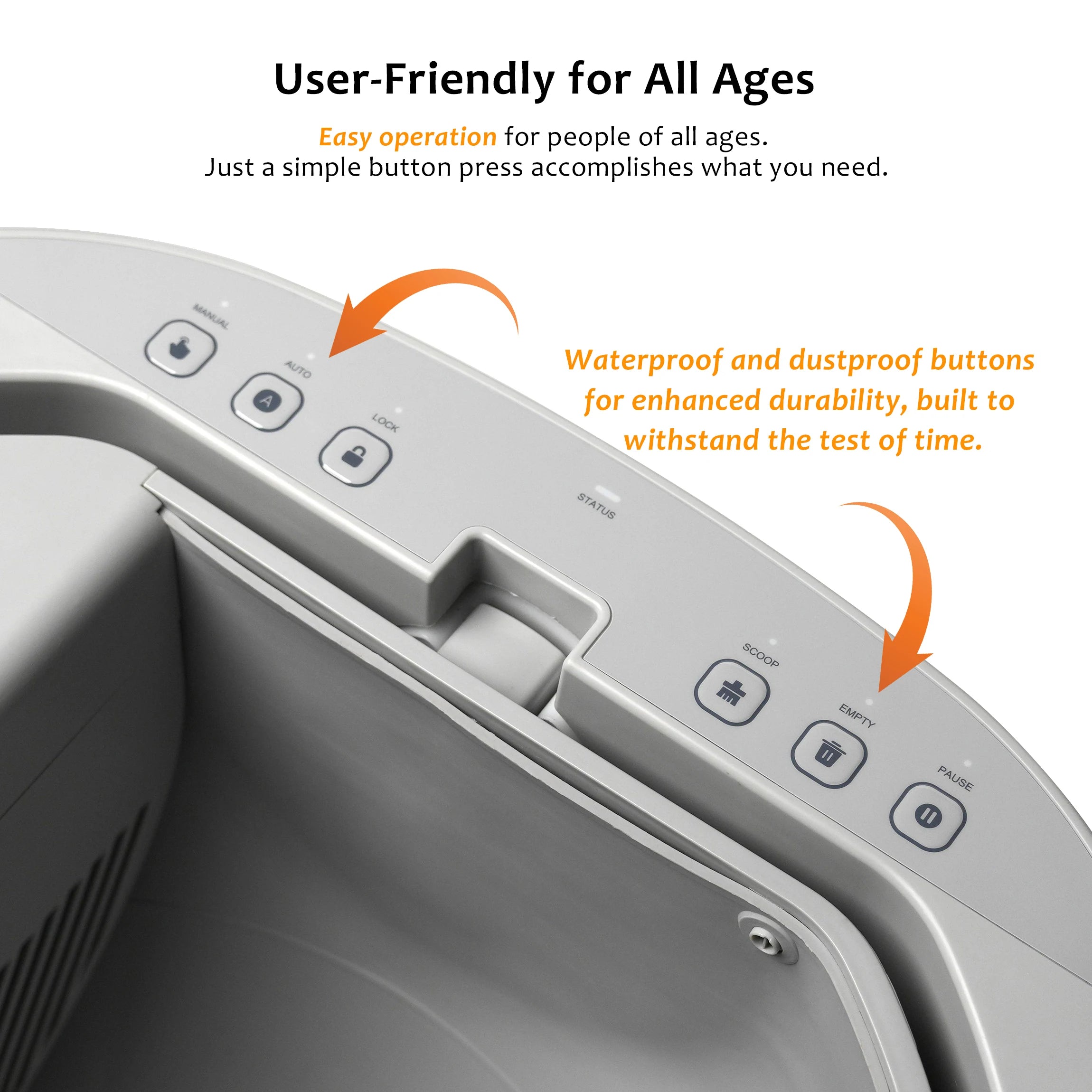 🐾 Self-Cleaning Cat Litter Box – Offene XXL Katzentoilette mit automatischer Reinigung & Sicherheits-Sensoren | Für Mehrkatzen-Haushalte