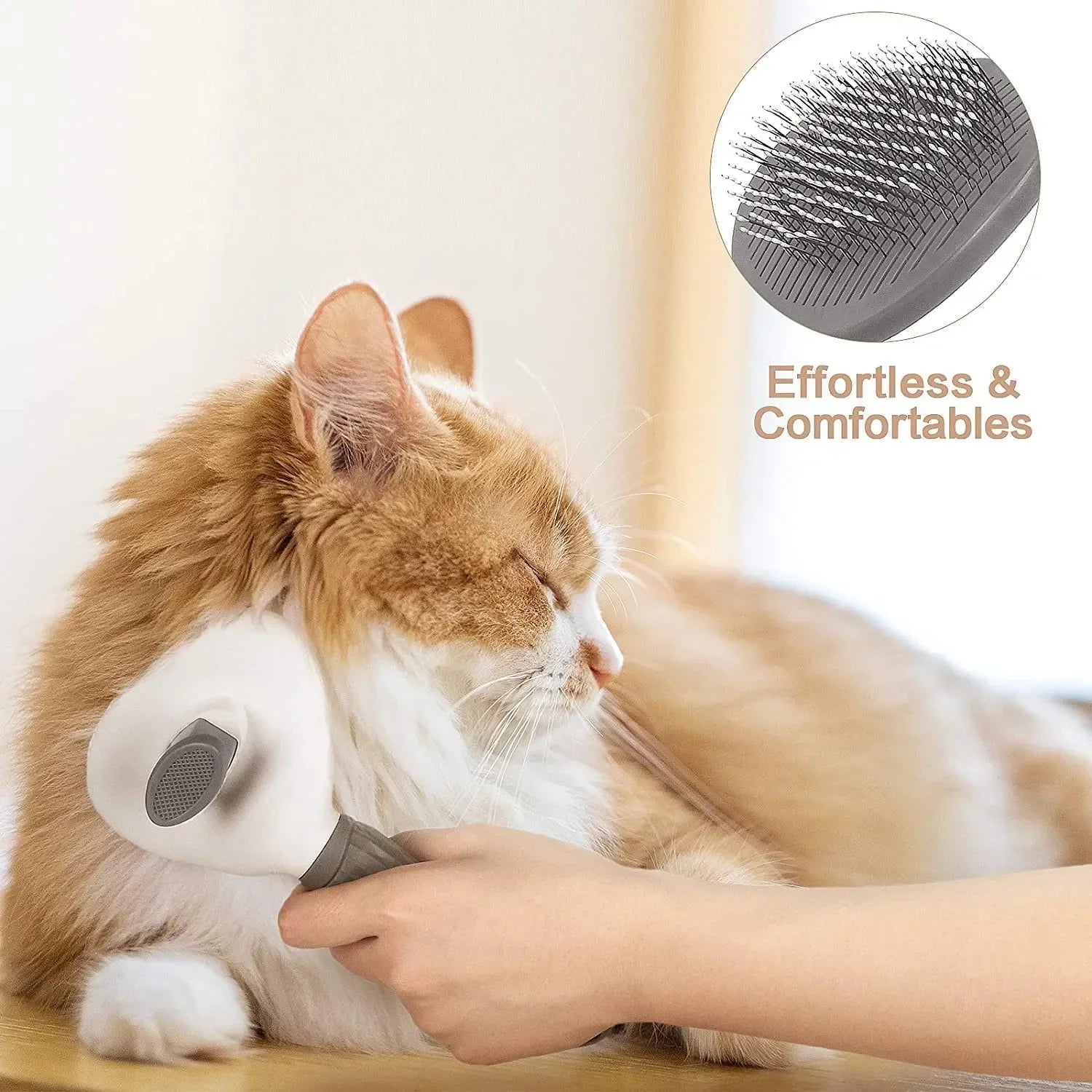 🐾 Self-Cleaning Pet Grooming Brush – Selbstreinigende Fellbürste für Hunde & Katzen | Sanfter Haarentfernungs-Kamm für alle Felltypen