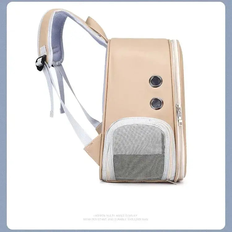 Transparenter Katzen-Rucksack – Tragetasche für Katzen & kleine Hunde | Atmungsaktive PU-Transporttasche für Reisen & Outdoor PawPaw