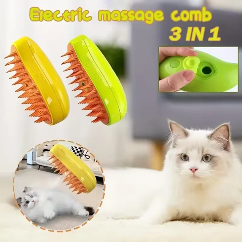 🐾 Mango Pet Spray Massage Comb – Anti-Haarverlust Massagekamm mit Sprühfunktion | Fellpflege & Badehilfe für Hunde & Katzen