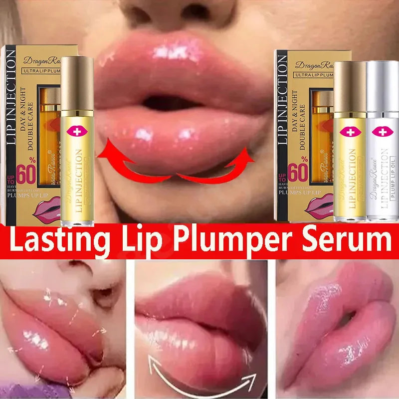 💋 Volumizing Lip Plumper Serum – Sofort-Aufpolsterndes Lipgloss für volle Lippen | Feuchtigkeit, Glanz & Reduzierung feiner Linien