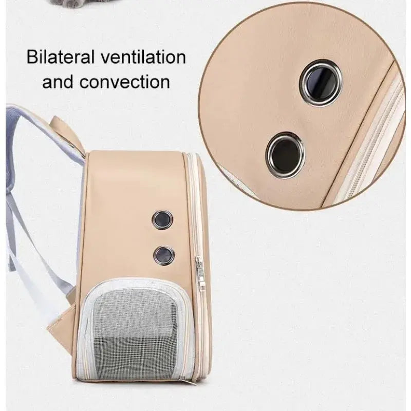 Transparenter Katzen-Rucksack – Tragetasche für Katzen & kleine Hunde | Atmungsaktive PU-Transporttasche für Reisen & Outdoor PawPaw