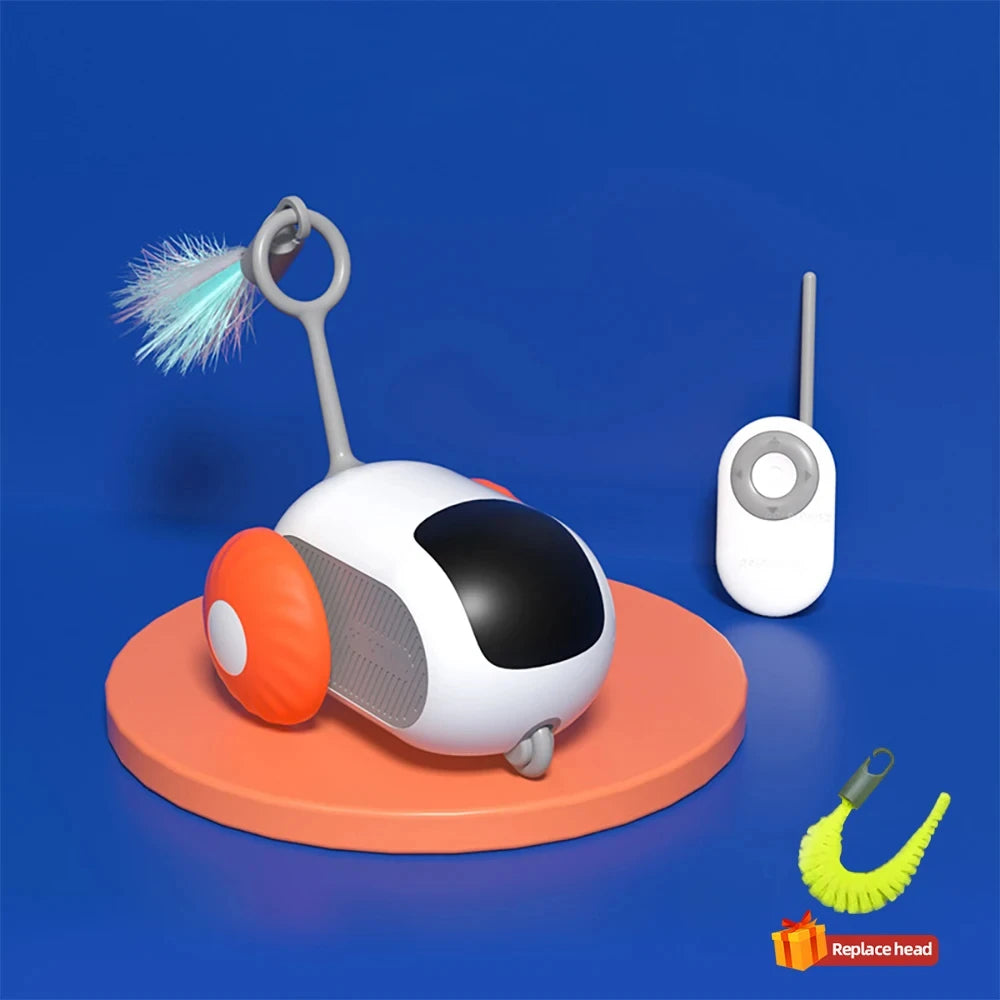 🐾 Smart Automatic Cat Toy Car – 2 Modi | Ferngesteuertes & automatisches Katzen-Spielauto für Jagdspaß & Training