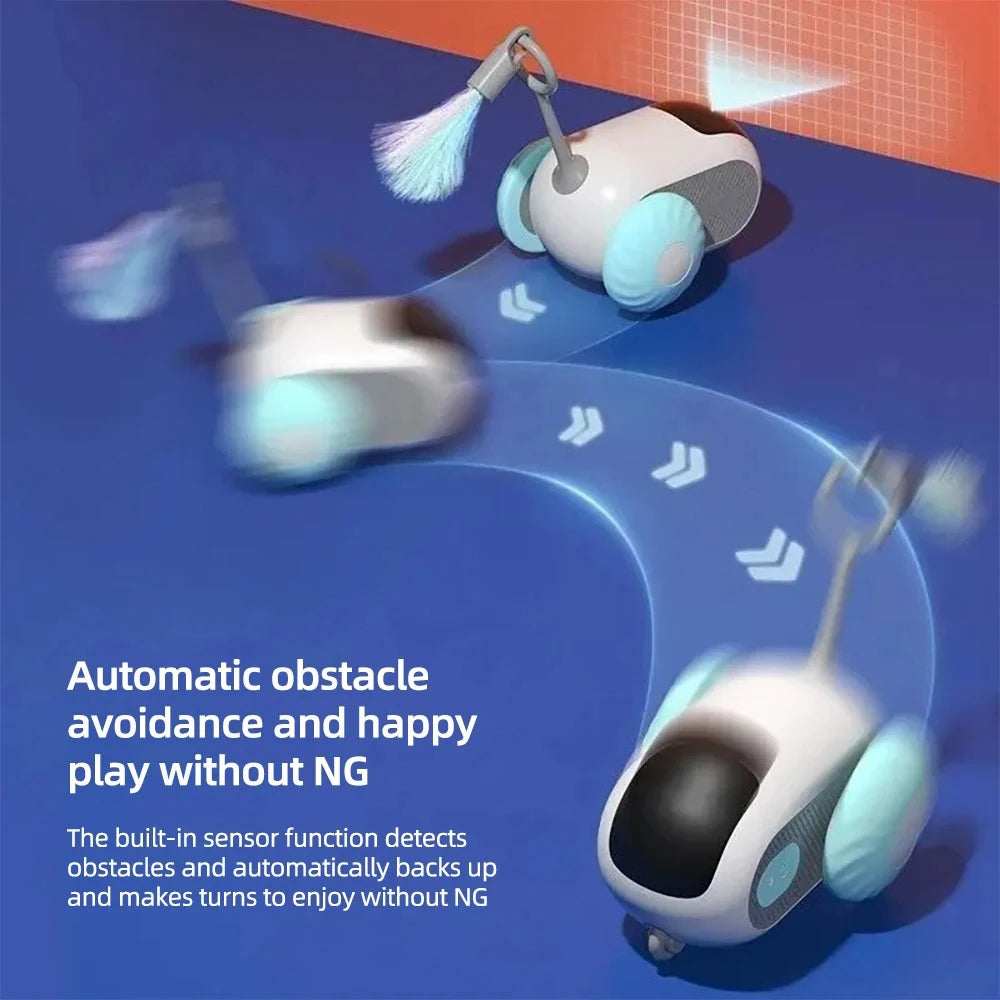 🐾 Smart Automatic Cat Toy Car – 2 Modi | Ferngesteuertes & automatisches Katzen-Spielauto für Jagdspaß & Training