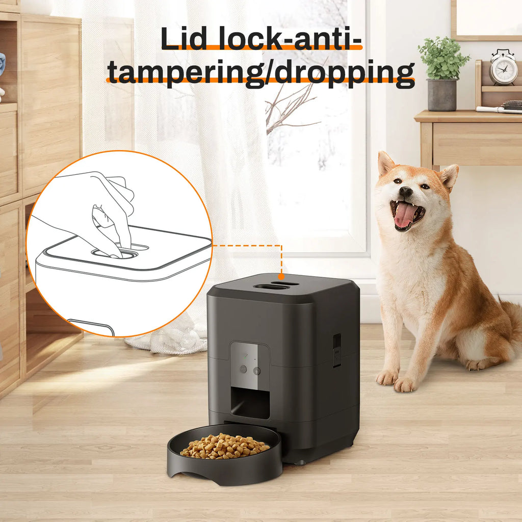 Smart Automatic Pet Feeder – Timer & Portionskontrolle | Automatischer Katzen- & Hundefutterspender | Slow-Feeding Bowl & 2.4G WiFi/Buttons-Modell