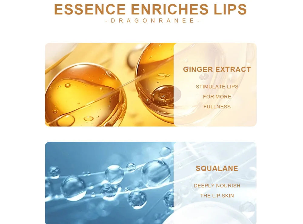 💋 Volumizing Lip Plumper Serum – Sofort-Aufpolsterndes Lipgloss für volle Lippen | Feuchtigkeit, Glanz & Reduzierung feiner Linien